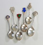 A collection of 24 silver golf spoons,
including a St Andrews spoon & 6 marked K.G.C.
