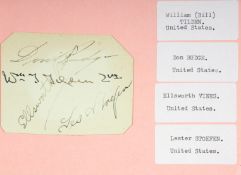 A tennis autograph album,
including a page signed by Bill Tilden, Don Budge, Ellsworth Vines &