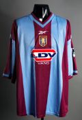Stan Collymore: a claret & blue Aston Villa No.42 jersey season 1999-2000,
BELIEVED TO BE A ONE-