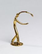 Hagenauer Figurine,
a gold-patinated bronze Hagenauer style (unmarked) figurine of a male tennis