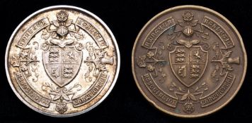 Two Amateur Athletics Association medals presented at Stamford Bridge,
a cased silver medal for