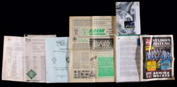 A collection of football programmes from a British football journalist dating from the 1980s to