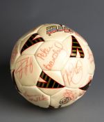 A football signed by the England 1990 World Cup squad,
fully signed by the 22-man squad, and