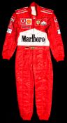 Michael Schumacher 2002 Italian Grand Prix worn Ferrari racesuit,
the waistband bearing his initial,