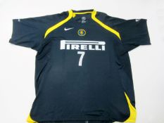 Luis Figo: a black FC Inter No.7 training jersey season 2005-06