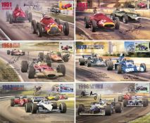 50 Years of Formula 1: a large collection of signed commemorative covers,
a total of 110