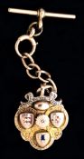 A 15ct. gold & enamel 1903-04 Rugby League Challenge Cup winner's medal awarded to T. Naylor of