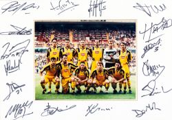 A team-signed Lazio colour photograph, 8 by 10 in., the surrounding mount signed in black marker pen