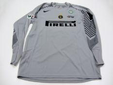 Julio Cesar: a grey FC Inter No.12 goalkeeping jersey from the 2006 Italian Cup final,
long-sleeved,