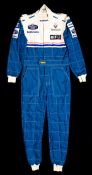 1994 Williams-Renault Formula 1 pitlane mechanics overalls,
a blue and white Nomex suit with body