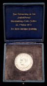 A scarce medal presented to the footballer Paolo Agosteo for the representative match between a