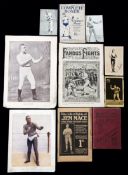 A good collection of boxing memorabilia formerly owned by the amateur boxer and walker Dennis