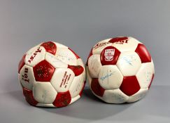 Two souvenir club footballs signed by George Graham Arsenal teams,
signatures including George