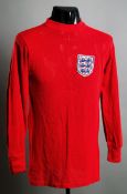 Alan Mullery: a red England No.4 international jersey circa 1969-70,
aertex, long-sleeved

England
