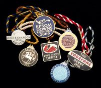 A collection of Epsom racecourse badges,
a run of Epsom member's badges between 1964 and 1992 (