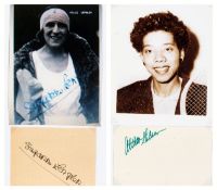 The autographs of the ladies tennis champions Suzanne Lenglen and Althea Gibson,
both signatures