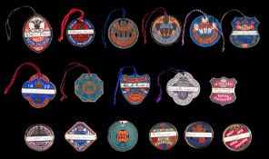 A fine and very rare collection of 17 Ascot Royal Enclosure badges dating between 1889 and 1920,
all