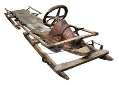A Bobsleigh used by the French team at the first Winter Olympic Games at Chamonix in 1924,
an