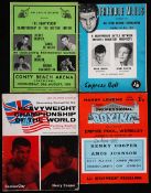 A collection of 37 Henry Cooper Championship Fight programmes,
the earliest from a GB v Spain