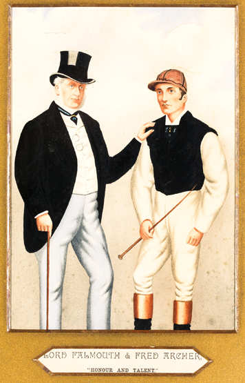 Richard Dighton (1795-1880)
LORD FALMOUTH AND FRED ARCHER, HONOUR AND TALENT
pen and ink