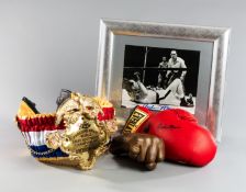 A replica of Archie Moore's Ring Magazine World Light Heavyweight Championship boxing belt,
sold