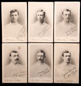 Six exceptionally rare autographed postcards portraying Tottenham Hotspur footballers who all played