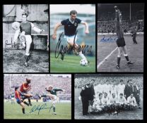 A collection of 50 signed photographs of footballers,
modern printed 6 by 4in. photographs depicting