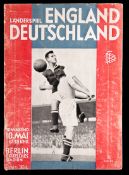 Germany v England international programme played at the Deutsches Stadion, Berlin, 10th May 1930