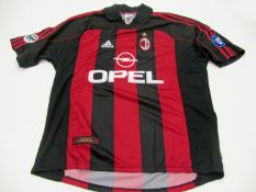 Alessandro Costacurta: a signed red & black striped AC Milan No.5 Serie A jersey season 2000-01,