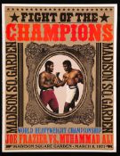 Muhammad Ali v Joe Frazier `Fight Of The Champions` souvenir brochure for the fight at Madison