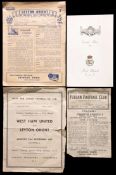 A collection of London clubs programmes mostly dating from the 1950s and 1960s, Fulham the best