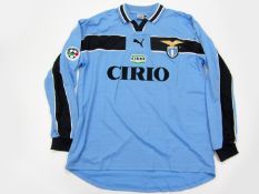 Matias Almeyda: a light blue Lazio No.25 Serie A jersey season 1998-99, short-sleeved, Lega Calcio