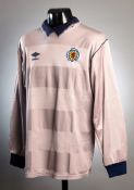 Jim Leighton: a grey Scotland international goalkeeping jersey from the FIFA 1986 World Cup match v