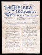 Chelsea v Burton Albion programme 23rd February 1907, a League Division Two fixture from Chelsea`s