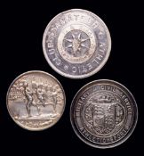 A group of nine miscellaneous athletics medals, variously in silver, silver & enamel, silver-gilt &