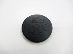 A Tokyo 1964 Olympic Games participant`s medal, in original wooden box Provenance: Torino Olympic