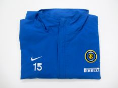 A collection of official FC Inter player-issue training kit, comprising: i) a track suit used by