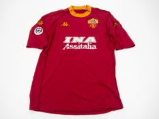 Vincenzo Montella: a maroon AS Roma No.9 Serie A jersey season 2000-01, short-sleeved, Lega Calcio