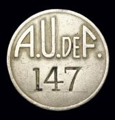 A rare 1930 World Cup button badge issued for players & officials, as a form of participant`s