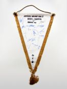 A signed FC Inter pennant season 1985-86, signed by Zenga, Rivolta, Altobelli, Ferri, Lorieri,