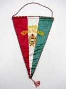 An official pennant for the Hungary international team dating to the 1970s Provenance: Former