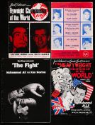 Nine boxing programmes, Burroni v McGowan 14.6.66; Rudkin v McGowan 6.9.66; Harry Levine Night at