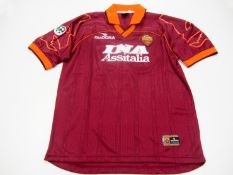 Francesco Totti: a maroon AS Roma No.10 Serie A jersey season 1998-99, short-sleeved, Lega Calcio