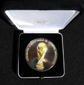 An official FIFA medal struck for the Final Draw for the 2010 South Africa World Cup in Cape Town