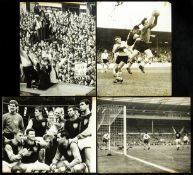 Nine original b&w press photographs of the West Ham United v Preston North End 1964 F.A. Cup final,