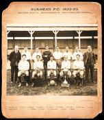 An official photograph of Nunhead Football Club season 1922-23, the team posing with the London