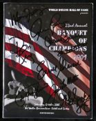A multi-signed 2001 Boxing Hall of Fame limited edition programme, signatures including Muhammad
