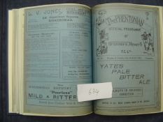 A modern reproduction bound volume of Tranmere Rovers ""Prentonian"" programmes season 1922-23, not