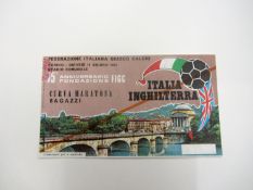Italy v Brazil & Italy v England football match tickets 9th & 14th June 1973, Italian F.A.