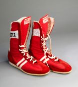 The boots worn by John H. Stacey in his last professional fight v Georges Warusfel in Islington